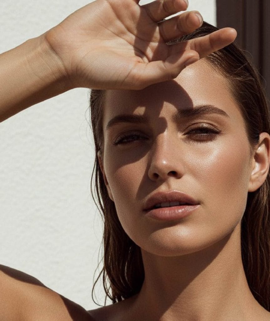 Mujer con piel luminosa tras tratamiento en Clínica Etérea Valencia